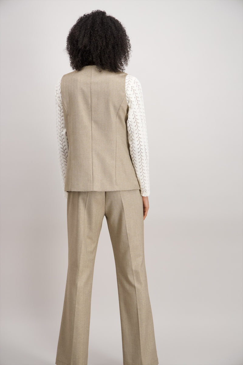 Gilet beige doré