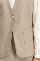 Gilet beige doré