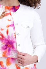Veste unie coton strech