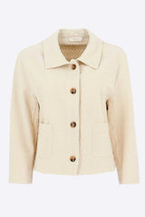 Veste matière structurée unie beige