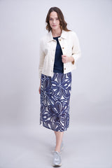 Veste matière structurée unie beige