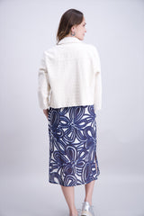 Veste matière structurée unie beige