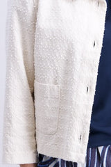 Veste matière structurée unie beige