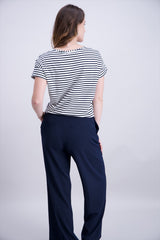 Tee-shirt rayé avec strass