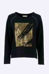 Sweat noir avec impression