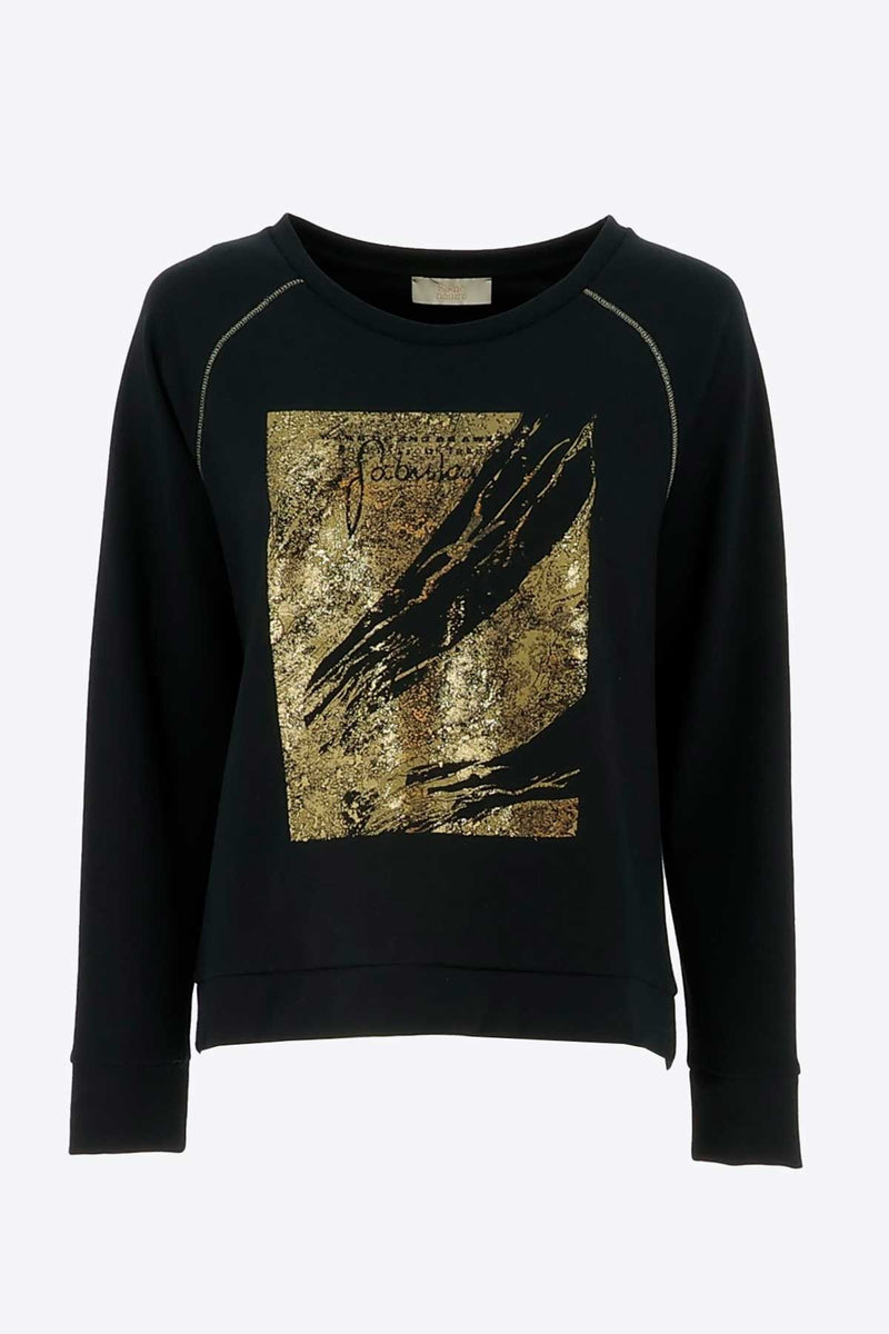 Sweat noir avec impression