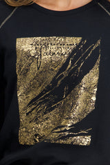 Sweat noir avec impression