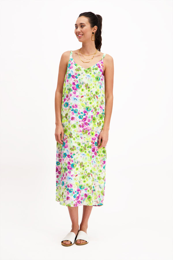 Robe longue imprimé fleuri