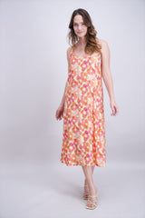 Robe longue imprimé abstrait