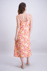 Robe longue imprimé abstrait
