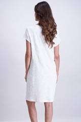 Robe unie avec broderie