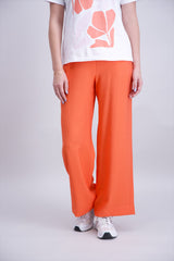 Pantalon droit uni orange