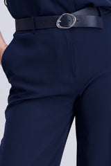 Pantalon droit bleu marine