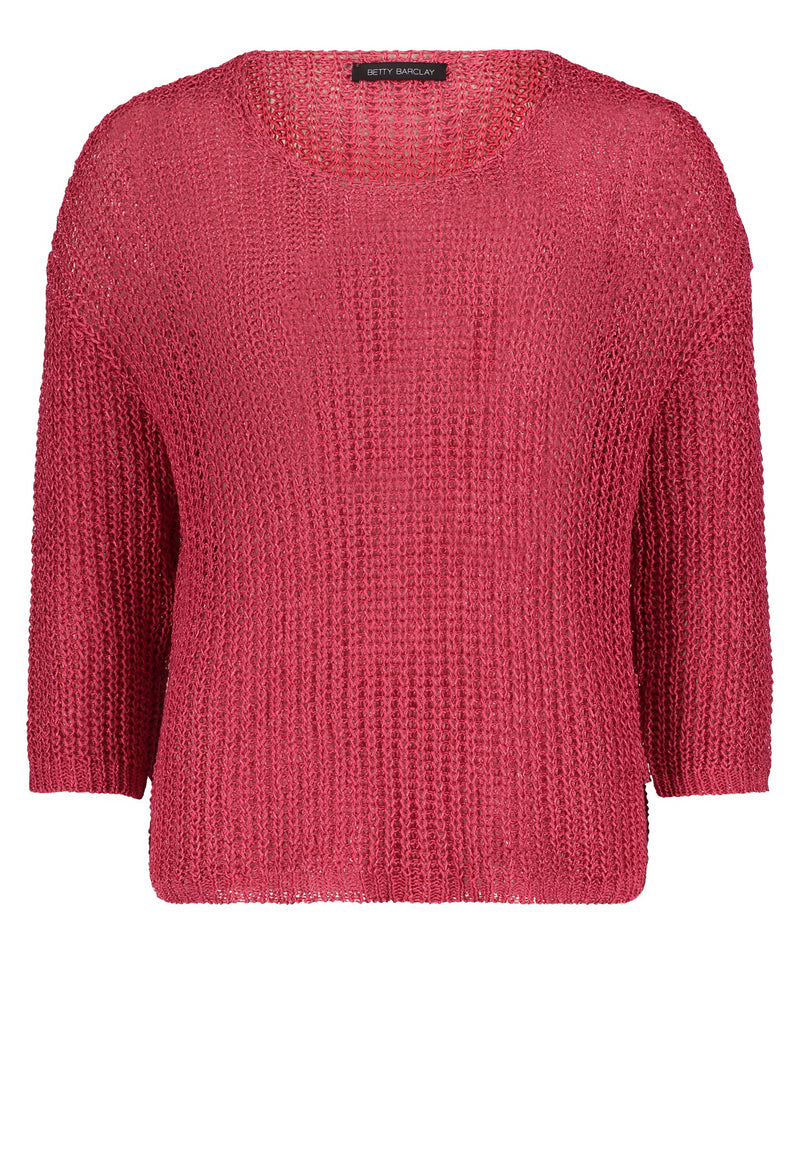 Pull maille rose