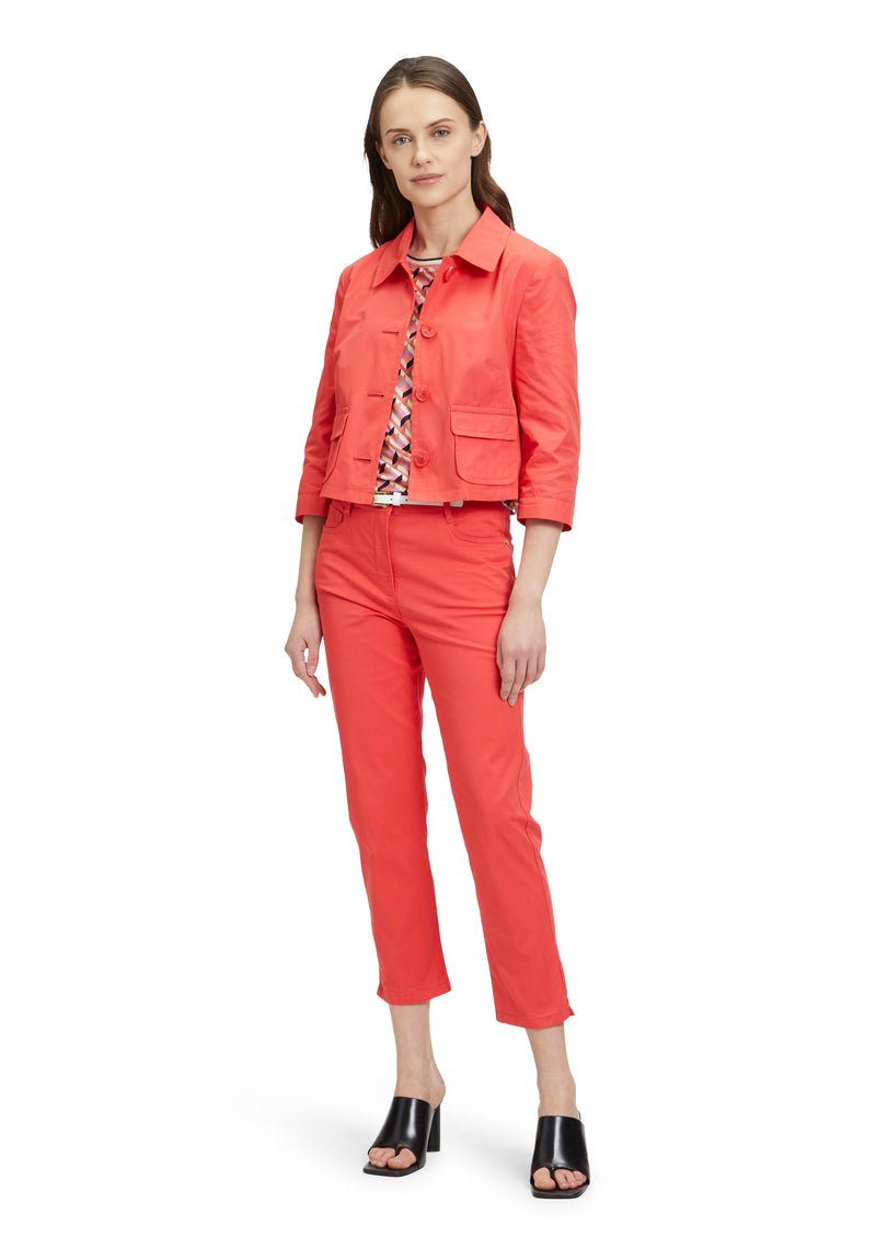 Pantalon casual 3/4 rouge