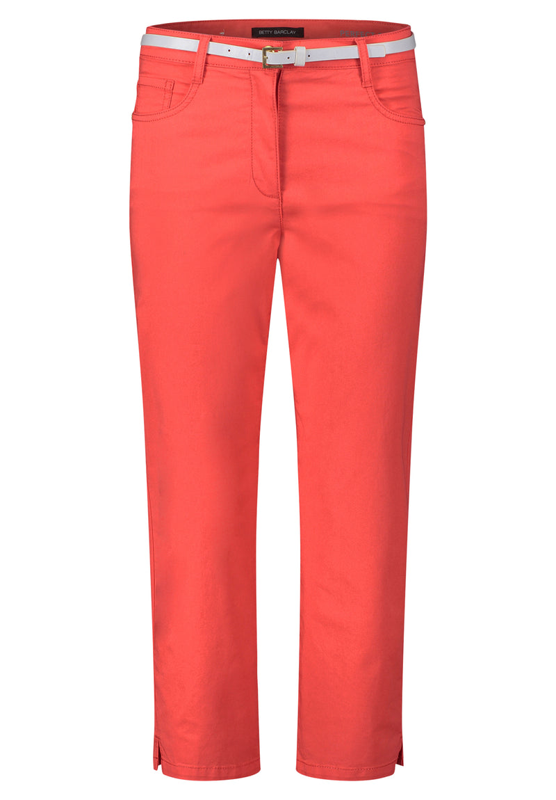 Pantalon casual 3/4 rouge