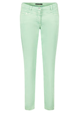 Pantalon slim 7/8 vert