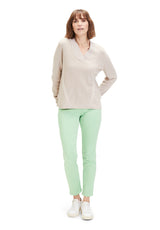 Pantalon slim 7/8 vert