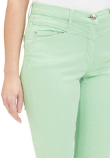 Pantalon slim 7/8 vert