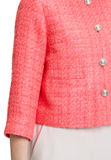 Veste corail courte manches 3/4