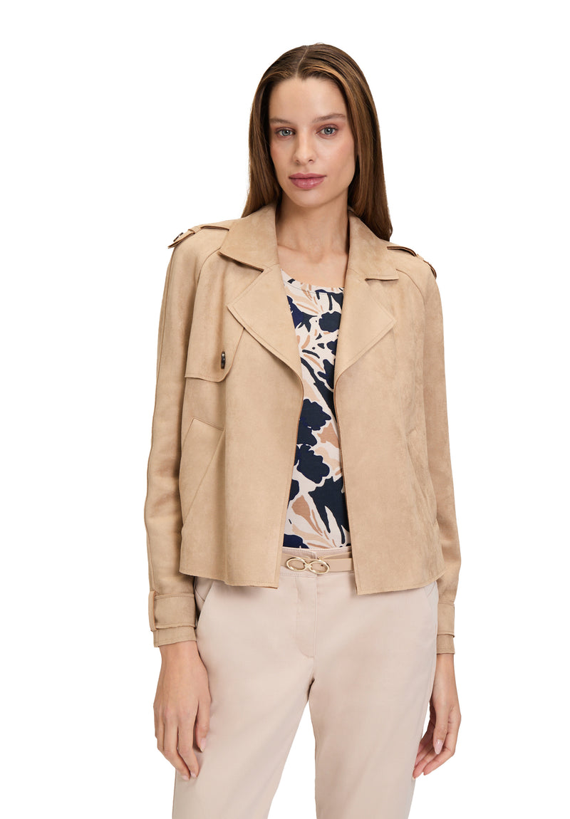 Veste en suédine beige