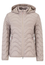 Blouson matelassé beige