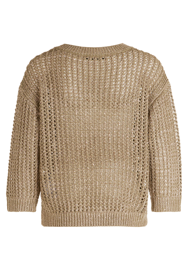 Pull col V maille large