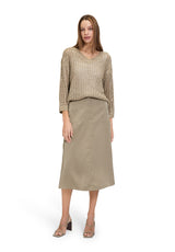Pull col V maille large
