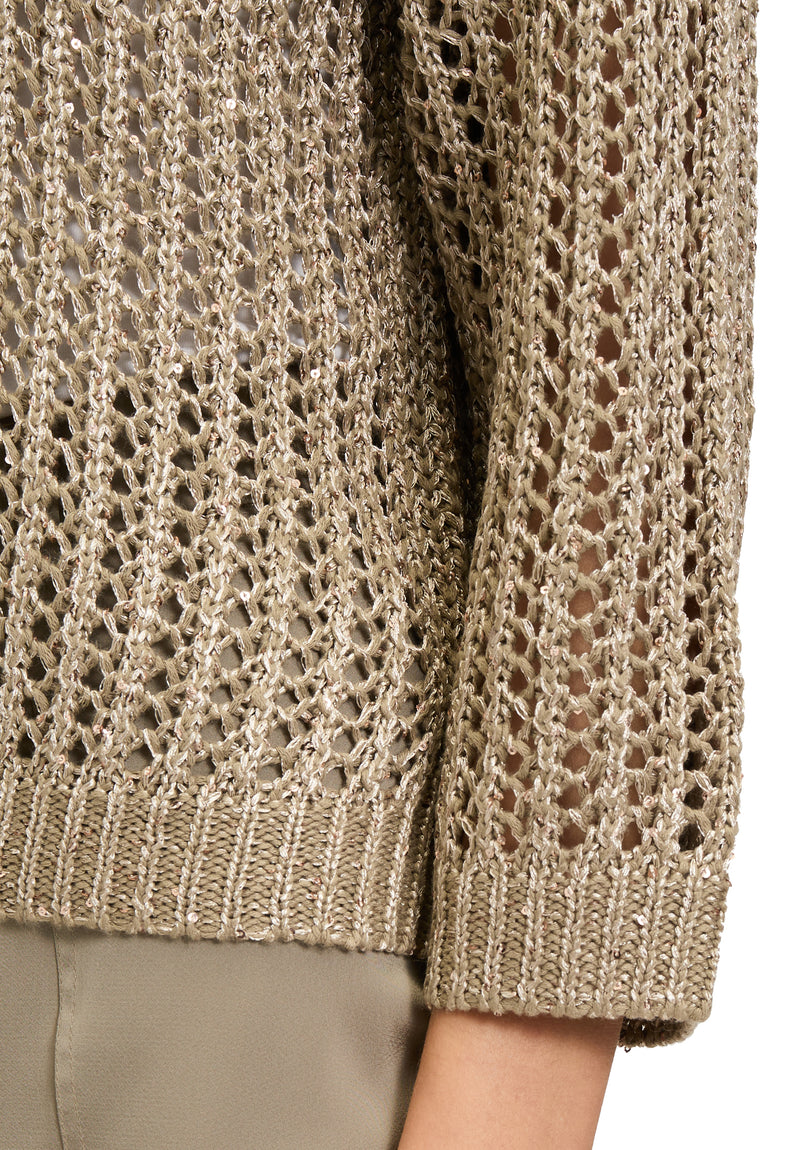 Pull col V maille large
