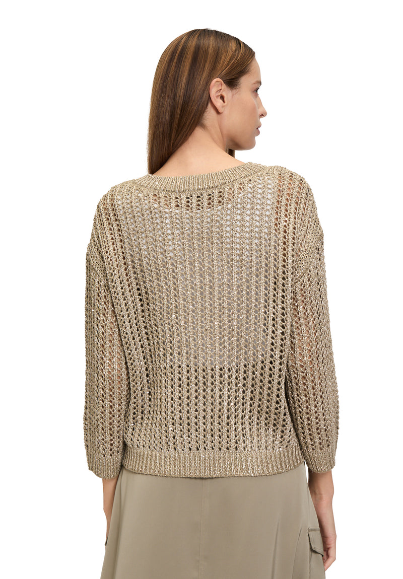 Pull col V maille large