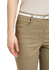 Pantalon coton 7/8  olive
