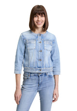 Veste jean délavé avec strass