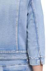 Veste jean délavé avec strass