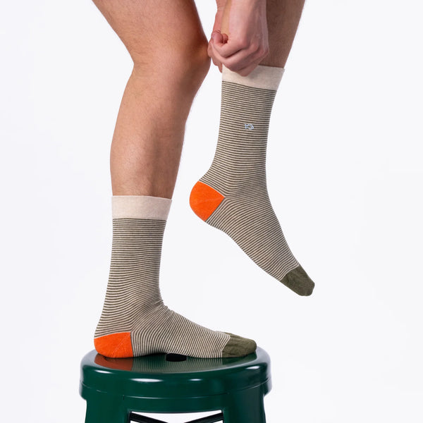 Chaussettes coton rayées Champêtre