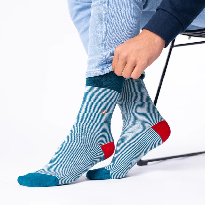 Chaussettes coton rayées Grenouillière