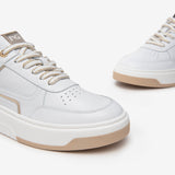 Baskets en cuir blanc