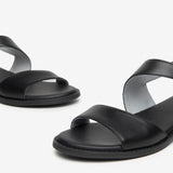 Sandales en cuir noir