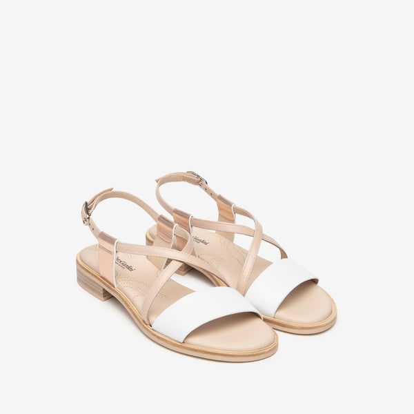 Sandales en cuir nude