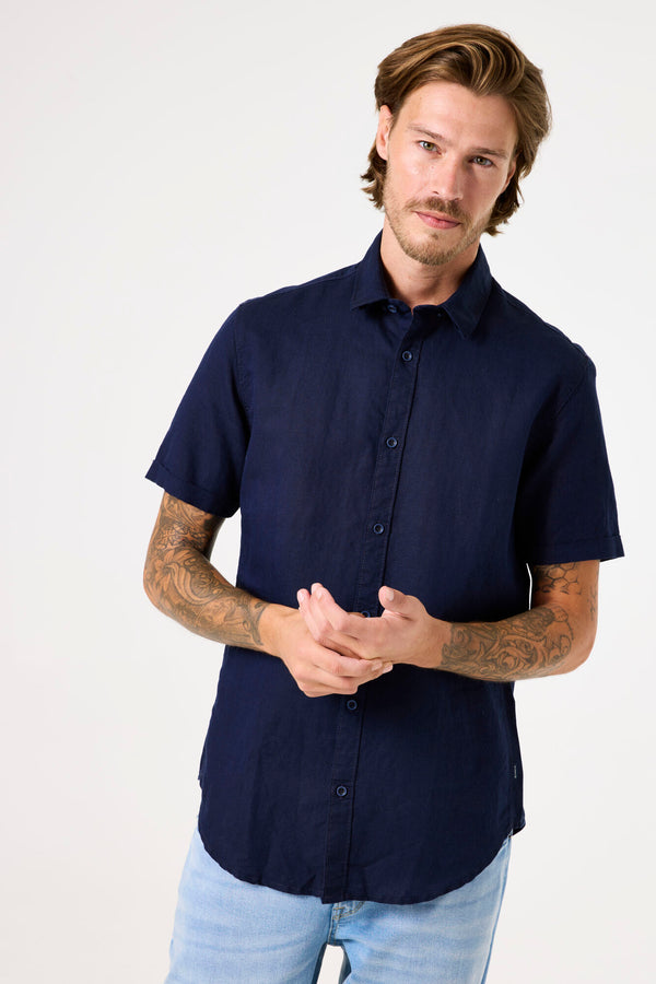 Chemise bleu foncé