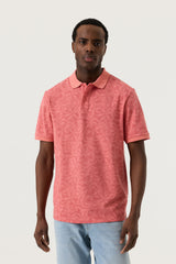 Polo rose imprimé