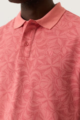 Polo rose imprimé