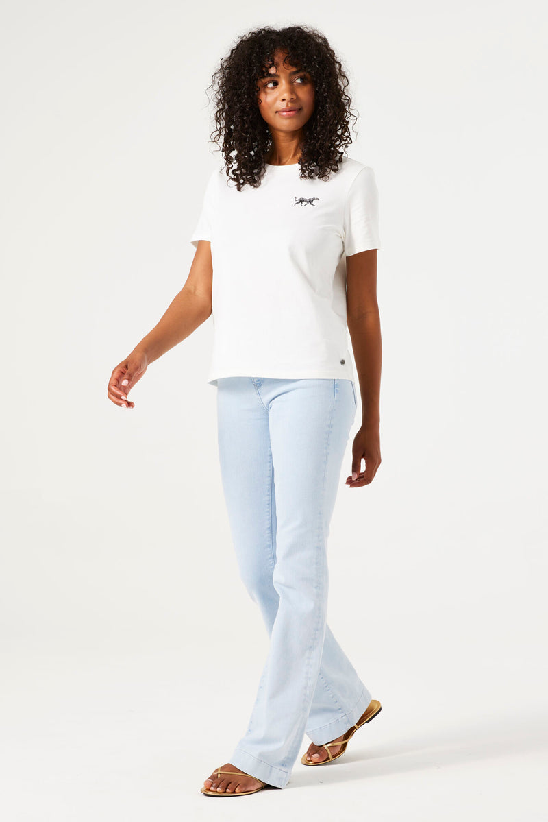 Jean Celia Slim évasé délavé
