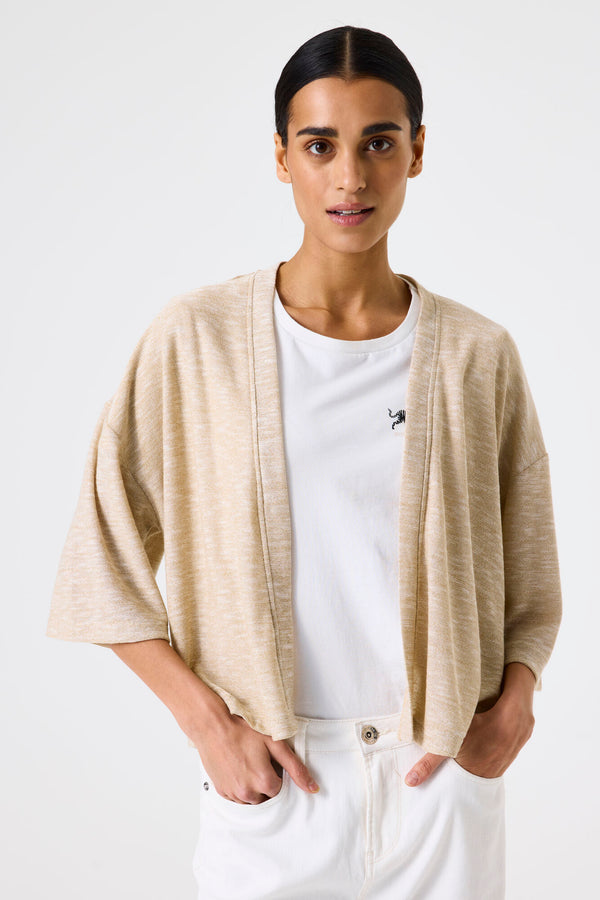 Cardigan beige doré