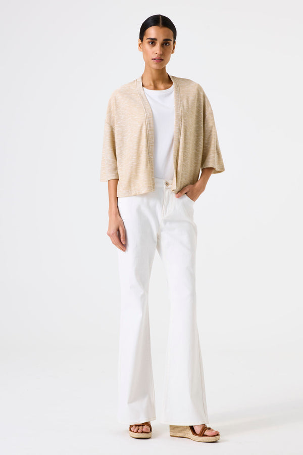 Cardigan beige doré