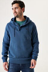 Sweat à capuche bleu