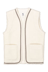 Gilet en teddy beige