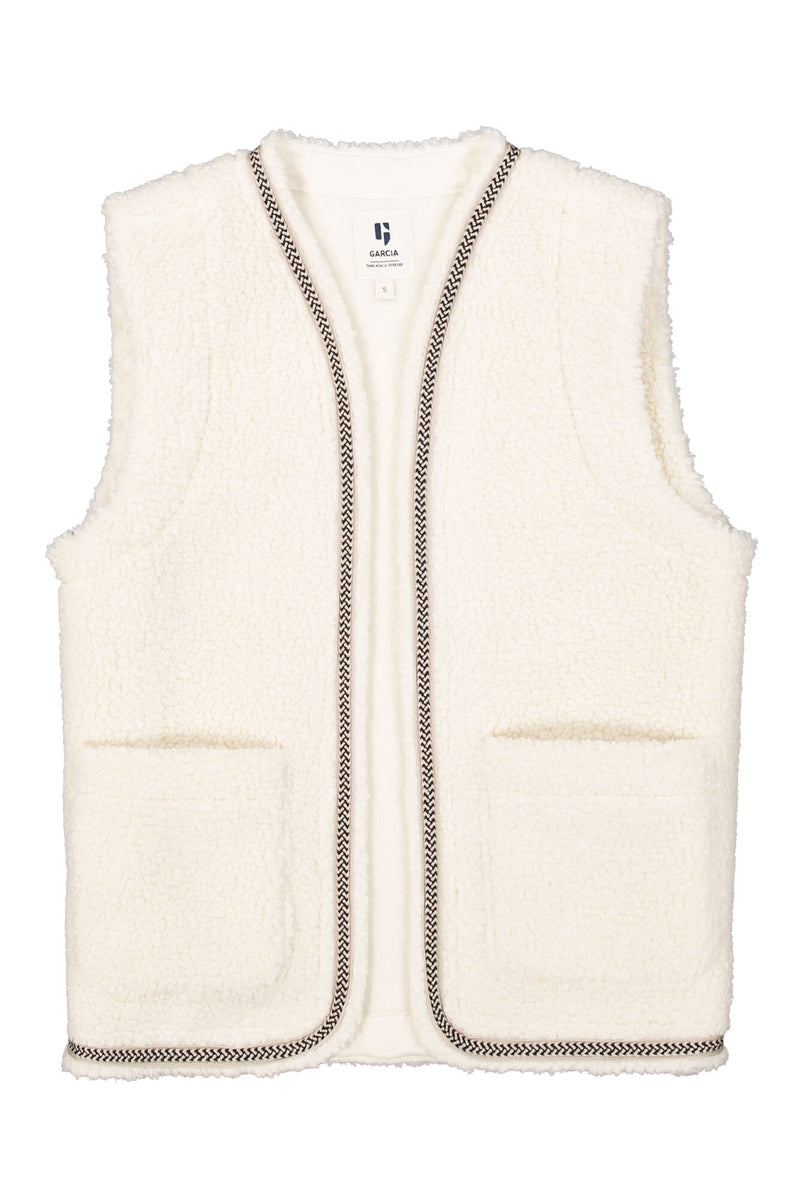 Gilet en teddy beige