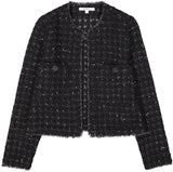 Veste en tweed noir