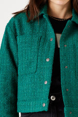 Veste en tweed vert