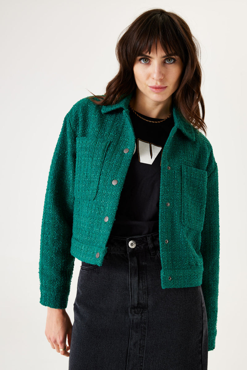 Veste en tweed vert